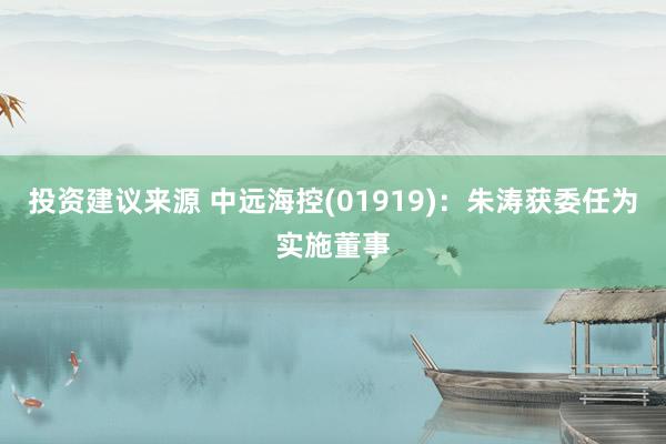 投资建议来源 中远海控(01919)：朱涛获委任为实施董事